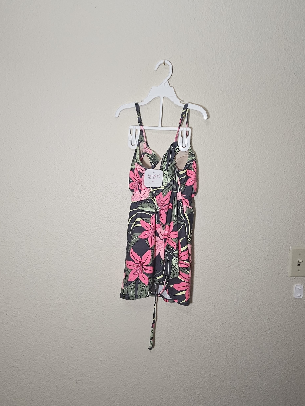 Tropical Pink Floral Maternity Swimsuit Tankini Isabel Brand
